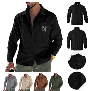 Men's Corduroy Shirt Jacket with Pockets